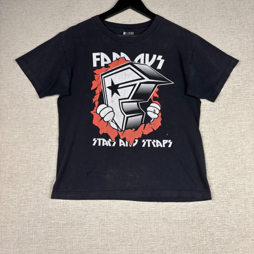 Famous Stars and Straps Y2K Graphic T-Shirt Black Youth Large Mens XS Skate